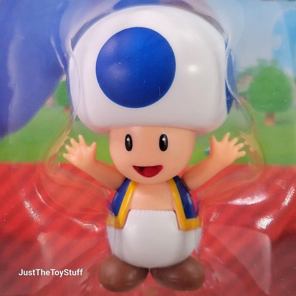 Jakks Pacific Super Mario Blue Toad 2.5" World of Nintendo Collectible Figure - Picture 5 of 7
